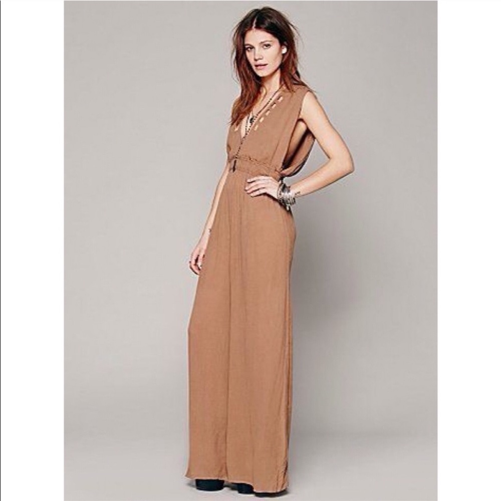 Free People FOLLOW ME TO VIENNA Jumpsuit Wide XS
